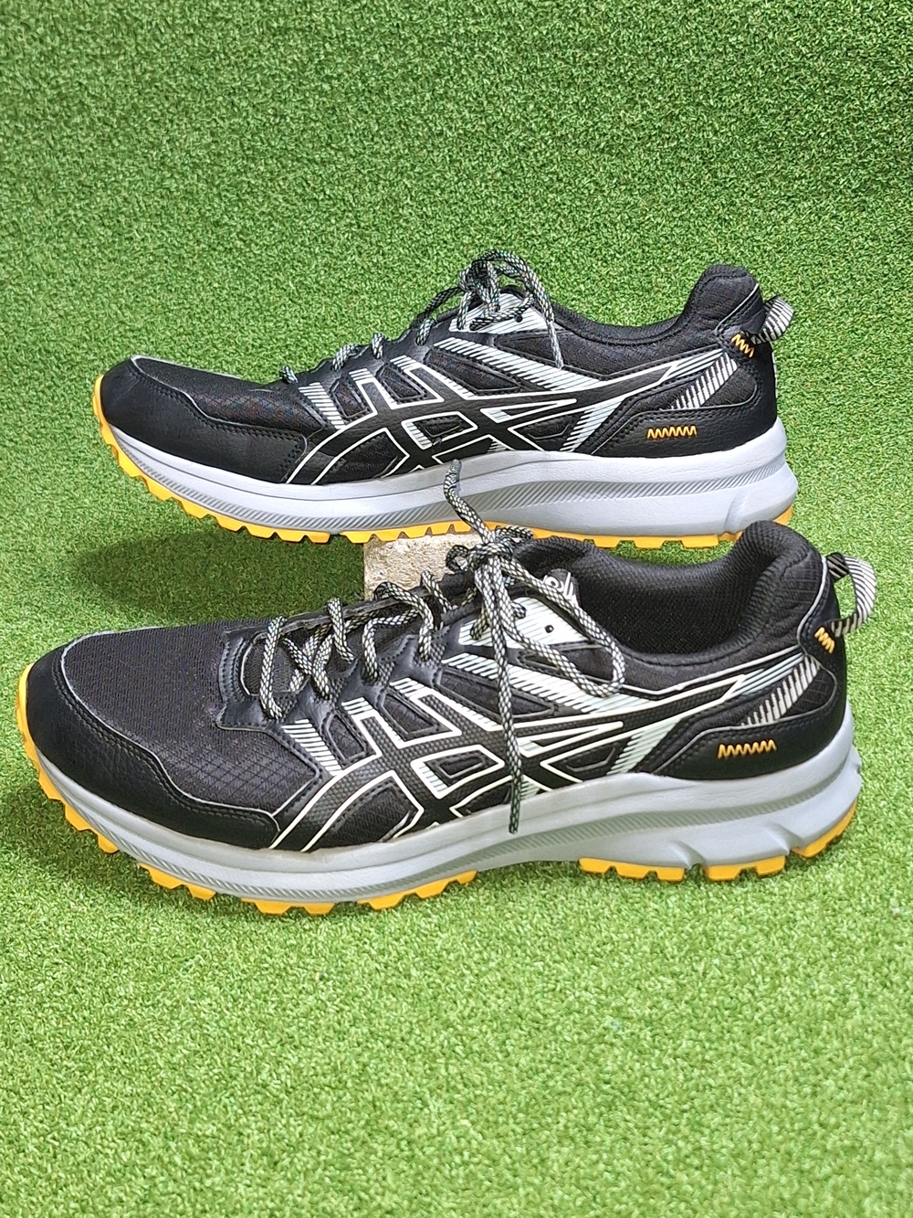 Asics Trail Scout 2 Running Shoes Mens Size 13 Black Gray Hiking EUC